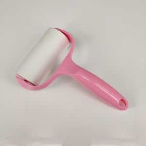 ลูกกลิ้งกำจัดขน+รีฟิล 1ม้วน เก็บขนและฝุ่น สีชมพู ลูกกลิ้งสำหรับกำจัดขน ลูกกลิ้งขจัดฝุ่น