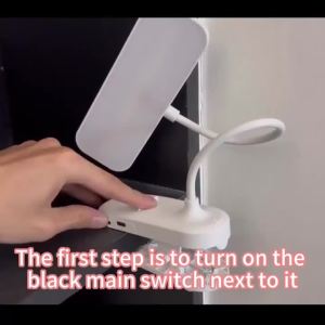 LED Desk Lamp Clip On Light Eye-Caring USB Rechargeable Dimmable 3 Color Temperatures for Bedside Reading Study Dorm Bedroom