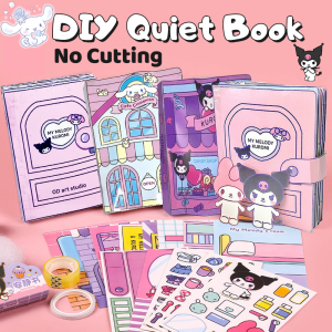 DIY Quiet Book Sanrio Doudou Book Educationa Kuromi Childrens Puzzle Handmade Melody Toy Book