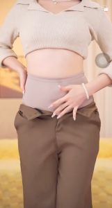 HEILOU 2PCS Set High Waist Tummy Control Pantys for Women Seamless Satin Silk Body Shaping Slimming Lace Waist Cinching Underwear