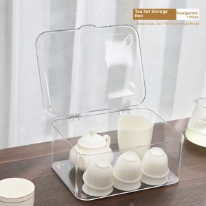 AOQILA | Dust-proof Transparent Tea Storage Organizer Shelf
