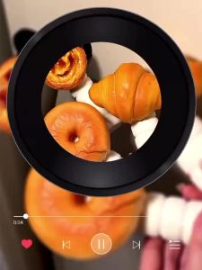 Cute new egg tart cow horn wrapped door handle protective cover ins style home decoration anti-collision gift dormitory home use