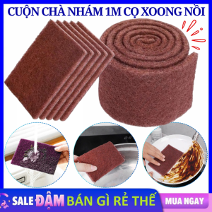 Cuộn Chà Nhám Cọ Xoong Chảo Đồ Inox Sáng Bóng Dài 1M - Miếng Bọt Biển Nano Cọ Chùi Nhà Bếp Đa Năng / Miếng Rửa Chén Bát Đa Năng  Chà Mọi Vết Bẩn Chống Xước Tiện Dụng