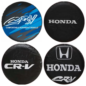Honda CR-V 14 or 15 Inch Black PVC Leather Spare Wheel Tire Cover Waterproof Dustproof Protective Cover Car Accessories