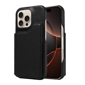 PU Leather Phone Case for IPhone17E 17 16E 15 Pro Max Plus Mini Stylish Portable Magnetic with Built-in Stand & Card Slots Cover