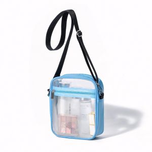 Square Transparent Jelly Bag Women’s PVC Crossbody for Summer C12