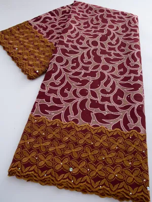5yards African Swiss Voile Lace Fabric Lafaya Material With Stones Cotton Embroidery Popular Dubai Style For Party Cloth4866