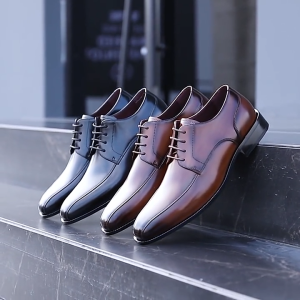RUCHI 2024 Men Dress Shoes New 2024 Spring High Quality Leather Formal Shoes Classic Business Wedding  Mens Shoes