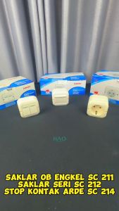 CAHAYA - Saklar OB Engkel/Seri/Stop Kontak Arde / Warna Cream SC-211/212/214