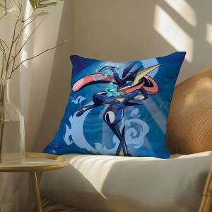Bandai | Pokemon Battle Frontier Anime Plush Pillow Cover Soft Short Plush Cushion Cover For Sofa Bedroom Home Decor Gift