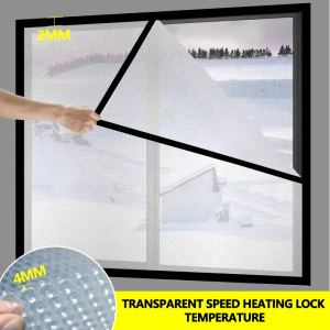 Winter Sealed Windproof and Cold proof Curtains Warm Double layer Bubble Film Sealed Window Whole piece Easy Installation