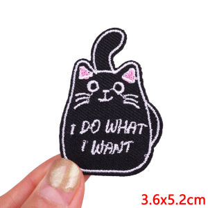 Miếng Vá Thêu Hình Mèo Hoạt Hình Ngộ Nghĩnh Dán Ủi Lên Quần Áo Ba Lô Áo Khoác Chất Liệu Polyester Thân Thiện Với Môi Trường