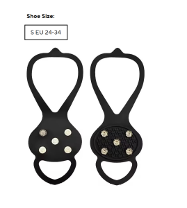 5 Teeth Ice Gripper For Shoes Women Men Crampons Ice Gripper Spike Grips Cleats For Snow Studs Non-Slip Climbing Hiking Covers