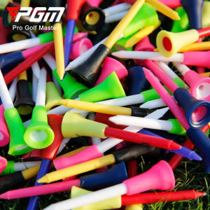 PGM | 20pcs Golf Tees Mix Colors 83mm Plastic Durable Rubber Cushion Top Golf Ball Holder Golf Accessories