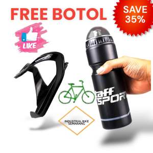 (( CAGE 16006 + BOTOL 30A11 )) SEPAKET BOTOL AIR MINUM SEPEDA TEMPAT BOTTLE CAGE SEPEDA BPA FREE