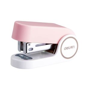 Deli Stapler Students Use For Home Labor-Saving Mini Small Sized Multi-Functional Macaron Color Office Portable Stapler Book Machine No. 12 Standard Type Good-looking Book Stapler Book Ordering Bookbinding Machine