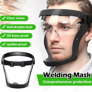 Full Face Shield Mask Transparent Head Eye Safety Protective Cover Glasses Screen Visors WindProof Anti-Fog Outdoor Cycling Goggles