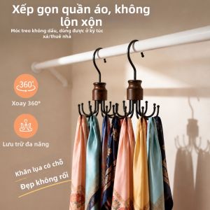 Jiaxun | Túi Đa Năng và Giá Treo Quần Áo Bát Giác Có móc Quay Được