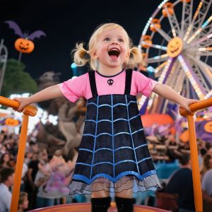 Vampirina Cosplay Dress Girl Kids Princess Clothes Charms Dress Up Christmas Halloween Costume Children Carnival Party