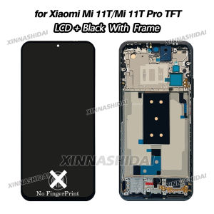 6.67"TFT For Xiaomi Mi 11T Pro LCD 2107113SG Display Touch Screen Digitizer Assembly for Xiaomi 11T LCD Frame and Battery Cover