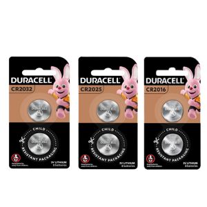 Vỉ 2 Viên Pin CR2032 / CR2025 / CR2016 Duracell Lithium 3V - Hàng chính hãng cho điều khiển ô tô