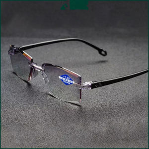 🔥Orfila Frameless Reading Glasses Comfortable Simple Dual Lens Anti Blue Light Eyeglasses for Men Women Magnification Eyewear Presbyopic Glasses