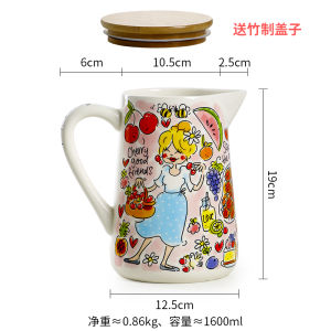 Nồi Đựng Nước Lạnh Bằng Gốm Sứ Dung Tích Lớn Kiểu Châu Âu Có Nắp Bình Đựng Nước Trái Cây Bình Đựng Nước Lạnh Bình Đựng Nước Hoa