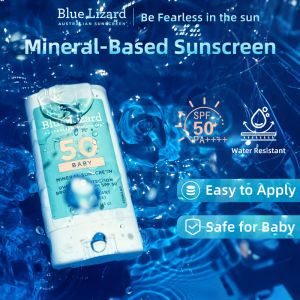 BLUE LIZARD baby SPF50 Mineral Sunscreen Stick 0.5oz Fragrance-free Moisturizing Water Resistant Mild and Non-irritating