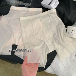 กางเกงชั้นในสตรีเอวสูงไร้ตะเข็บเสริมศีรษะและสะโพก กางเกงชั้นในไวนิลแบบสวมขากลาง กางเกงบ็อกเซอร์ทรงแบนสำหรับผู้หญิง