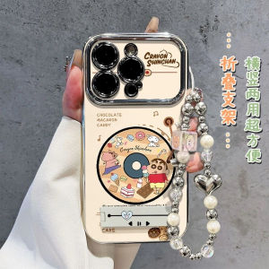 Creative Couple Cartoon Electroplated Record Window Phone Case for Apple 16 15 14 13 12 11 pro Max Xr Se2 3 Tpu Protective Cover