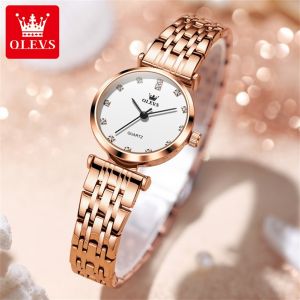 OLEV Branded Woman Watch Original Sale Luxury Stainless Diamonds Fashion Waterproof Shock Resistant Casual Quartz Watches