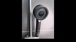 Boost Pressure Self-cleaning Shower Head with Silicone Brush One-Key Stop Water Massage High Pressure ABS Showerhead with Filter