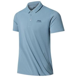Jeep | Jeep Mens Polo Shirt Breathable Quick Dry UV Protection Short Sleeve Sporty Casual City Leisure T-Shirt Urban Outdoor Wear