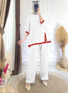 Setelan Wanita Dewasa Terbaru 2025 Stylish Dayra Set Bahan Knit Setelan Agustusan Olahraga Wanita Kekinian Modis