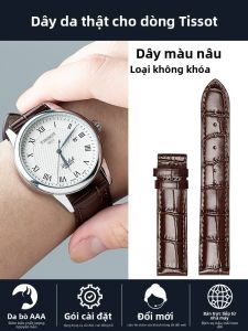 Woalmorn | Dây Đeo Đồng Hồ Da Thật Le Locle với Khóa Bướm cho Nam và Nữ