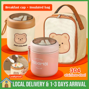 530ML Stainless Steel Thermal Insulator Food Jar Lunch Box with Spoon Food Jar Thermal Food Soup Jar Thermal Container Baby Food Jar lunchbox