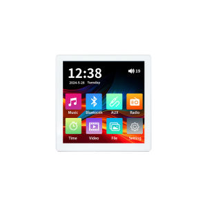 Hệ Thống Âm Thanh Gia Đình Với Màn Hình Cảm Ứng 4 Inch Bluetooth Bộ Khuếch Đại Âm Thanh Gắn Tường Điều Khiển Nhạc Qua Thẻ TF Tương Thích Với Loa Âm Trần 8 Ohm