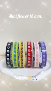 เทปยกโหล 12 ม้วน Mini Flower 🌻🌼 ดอกไม้ 15 มม. 45 หลา 6 สี ติดกล่องขนม เบเกอร์รี่ ติดกล่อง