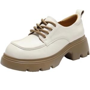 Belle | Vintage Thick Sole Oxford Shoes Black