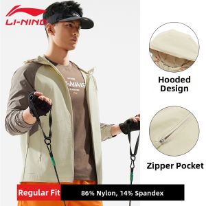 Li-Ning | Sport Spring Summer Men Training Elastic Hooded Jacket