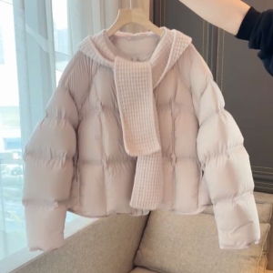 YNY | Sweet and Fresh Short Pink Cotton Coat Warm
