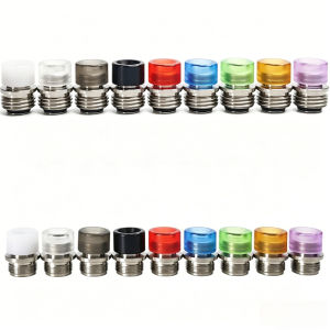 1PC Dot1 BB Wide Mouth Stainless Steel Acrylic Drip Tip Detachable Straw Joint