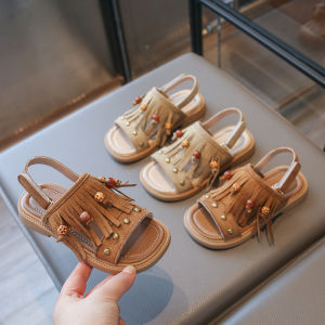 Bohemian Fringe and Studs Girls Sandals