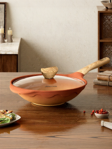 AMERCOOK | Retro Clay Non-stick Wok