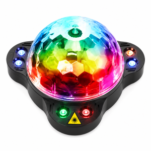 4-in-1 RGB Disco Party Light Laser Projector DJ Stage Light Strobe Effect – Suitable for Bedrooms Birthday Parties Christma