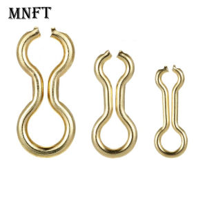 MNFT 30Pcs Stainless Steel Rig Hook Hanger 8 Shape Wire Eyes Sinker Eyelets Brass Splay Ring Fishing Connector Swivel Snap