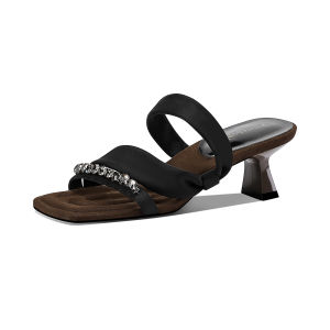 JESSICA SOPHIA | Casual French Style Slip-On Open-Toe High Heels