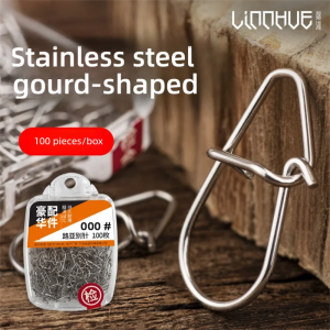 100 pcs Stainless Steel Fishing Snap Hooked Snap Pin Fastlock Clip Accessories Tackle for Barrel Swivel Lure hook Pesca