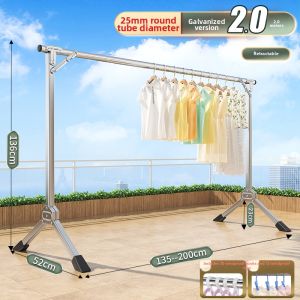 Single Rod Stainless Steel Folding Drying Rack