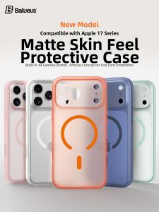 BALUEUS | Shatterproof Premium Silicone Matte Magnetic Phone Case For iPhone 17 Pro Max